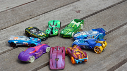 Toy cars / A set of toy cars, favorite toys for children