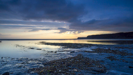 Obraz premium Sunset at Kimmeridge Bay in Dorset