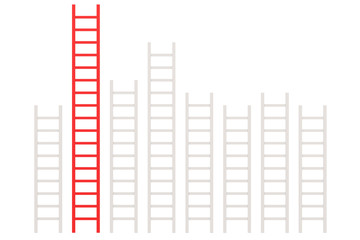Red ladder among white © tang90246