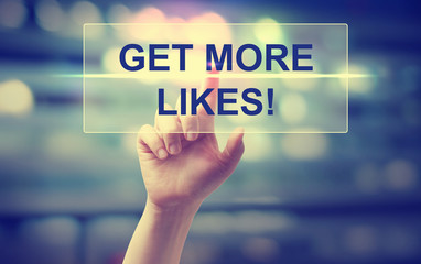 Hand pressing Get More Likes