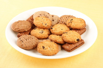 Snack Plate of cookies and biscuits.