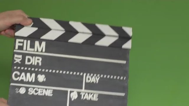 Chalkboard film slate greenscreen