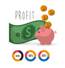 Profit icons design 