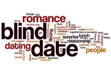 Blind date word cloud concept