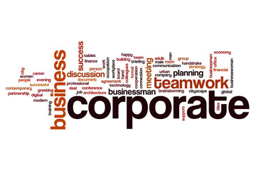 Corporate word cloud concept