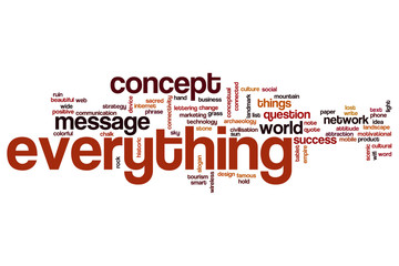 Everything word cloud concept