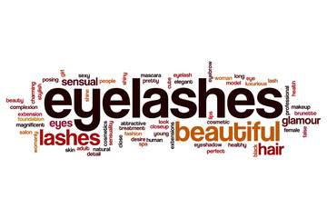 Eye lashes word cloud concept