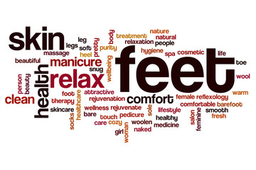 Feet word cloud concept