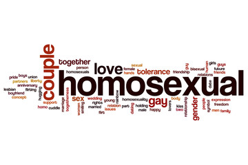 Homosexual word cloud concept