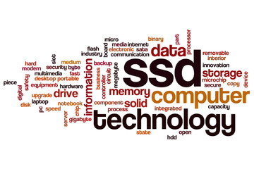 SSD word cloud concept