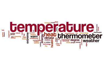 Fototapeta premium Temperature word cloud concept