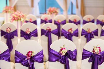 Wedding hall and chairs