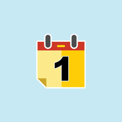 Flat Icon Of Calendar. Eps.-10.