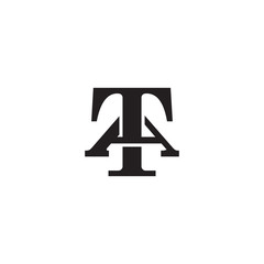 Letter A and T monogram logo
