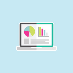 Flat vector icon of strategic analisis and business solution.