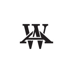 Letter A and W monogram logo