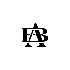 Letter B and A monogram logo