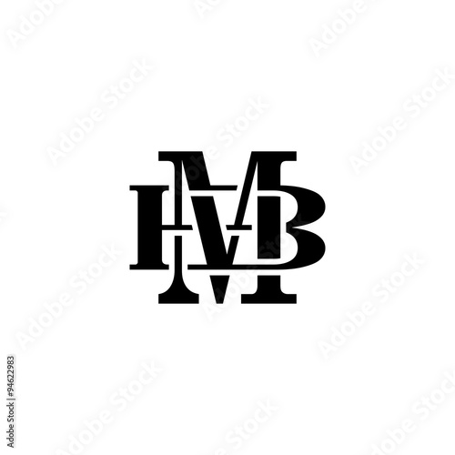 "Letter B and M monogram logo" Stock image and royaltyfree vector