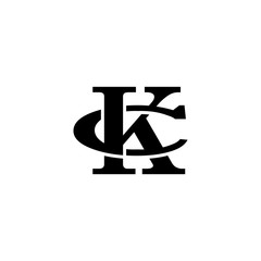Letter C and K monogram logo