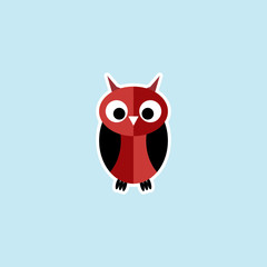 Flat Icon Of Owlet. Eps.-10.
