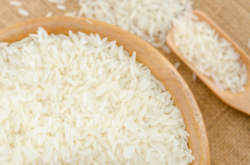 Raw white rice