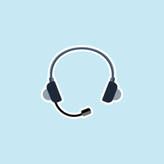 Flat vector icon of Headphone.
