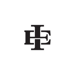 Letter E and I monogram logo