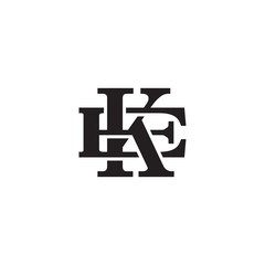 Letter E and K monogram logo