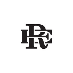 Fototapeta Letter E and R monogram logo obraz