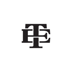 Letter E and T monogram logo