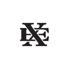 Letter E and X monogram logo