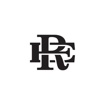 Letter E and R monogram logo