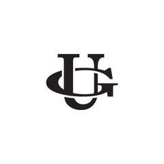 Fototapeta na wymiar Letter G and U monogram logo