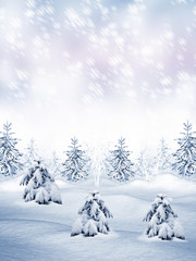 Fototapeta premium Christmas card. winter Landscape