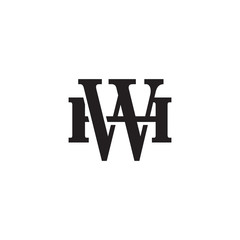 Letter H and W monogram logo