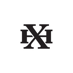 Letter H and X monogram logo