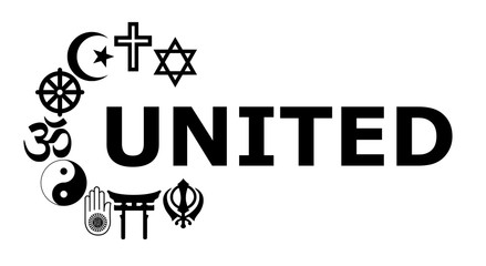 Fototapeta na wymiar United Religious symbols