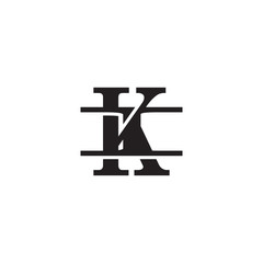 Letter I and K monogram logo