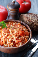 Stewed Beans On Wood