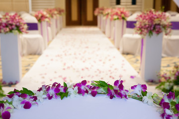 Decorations for wedding ceremony in Thailand