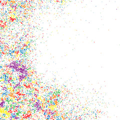 Colorful explosion of confetti.  Colorful grainy texture vector.