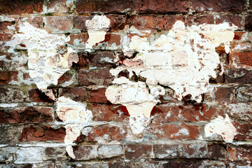 Brick wall and a picture map of the world