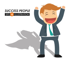 Success people cartoon design