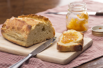 Orange bread for breakfast
