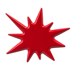 Red bursting star icon