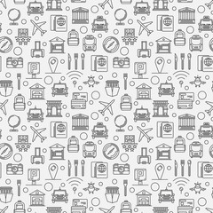 Travel seamless pattern