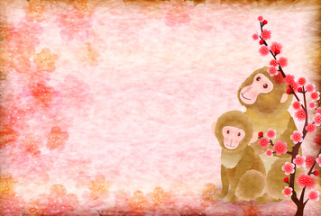 申　梅　桜　年賀状