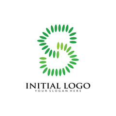 initial S Leaf landscape Logo icon