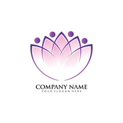 Logo Lotus flower abstract vector design. Health, SPA, Medicine