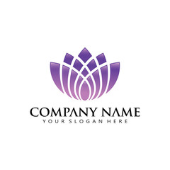 Logo Lotus flower abstract vector design. Health, SPA, Medicine